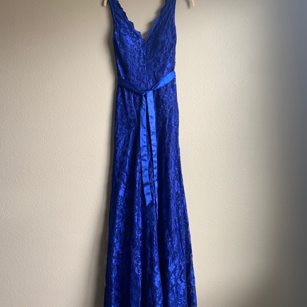 Royal Blue lace gown